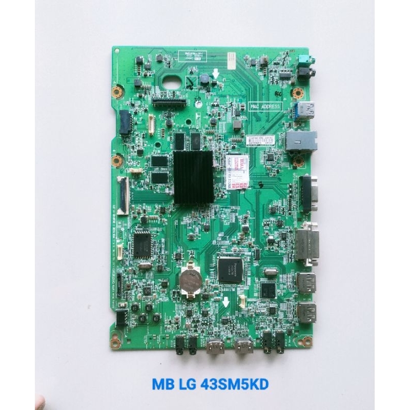 MOBO PSU MONITOR KOMPUTER LG 43SM5KD-B  MAINBOARD MB MOTHERBOARD POWER SUPLY REGULATOR MONITOR TV LG