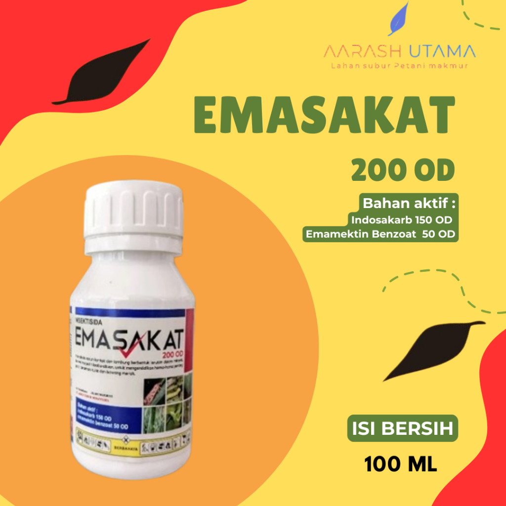 Insektisida Emasakat 200 OD Bahan Aktif : Indosakarb : 150 OD  Emamektin Benzoat 50 OD
