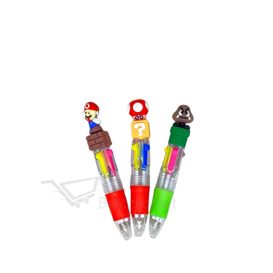 

Mini Pulpen Ballpoint Bolpen Cetek Mekanik Mario Bross Nintendo 4 warna