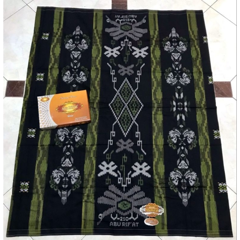 Sarung Abu Rifat Songket Silver Motif Terbaru