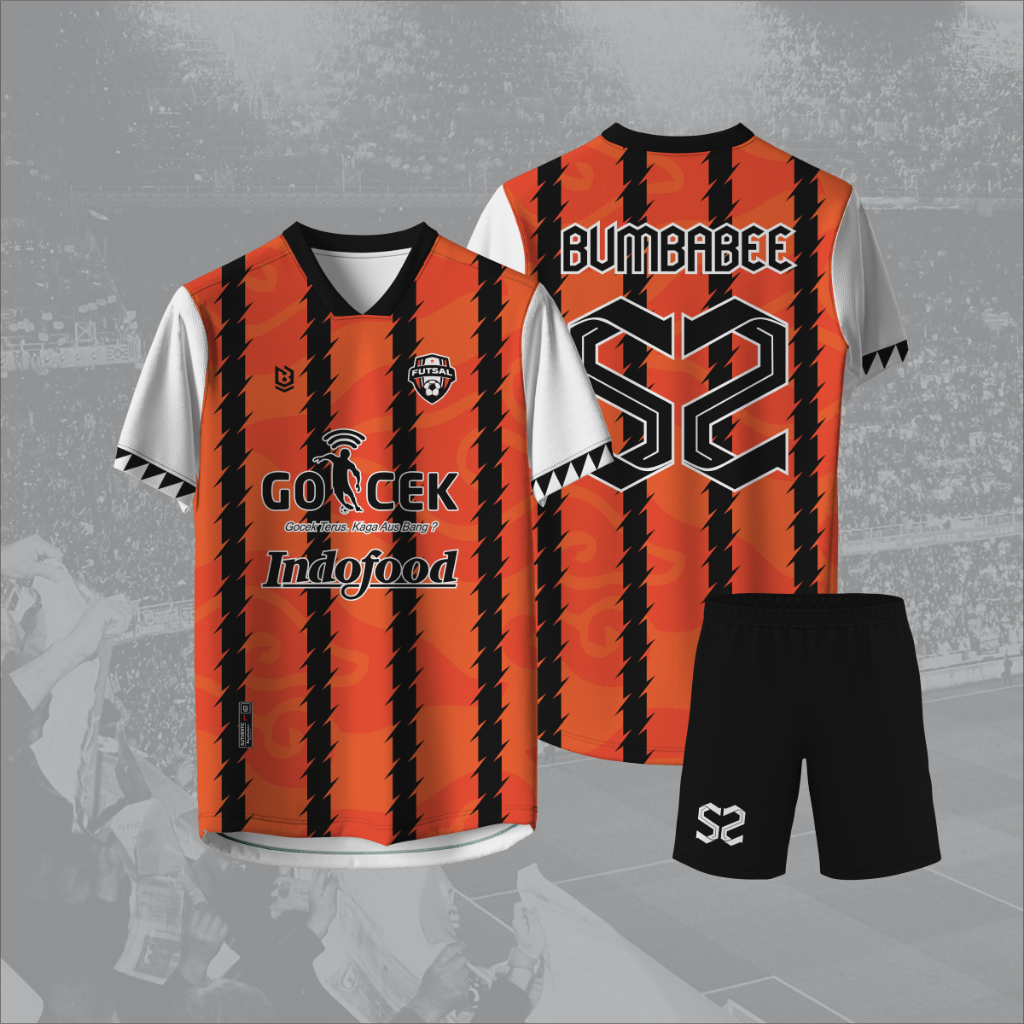 Jersey Futsal Bola Full Printing Team Custom Bisa Satuan Free Desan Bisa 2xl 3xl 4xl 5xl