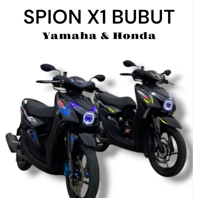 Yamaha & Honda Spion X1 125Z Bubut Pendek Spion yamaha 125 tbailand Bubut Spion Bubutan style KT Spi
