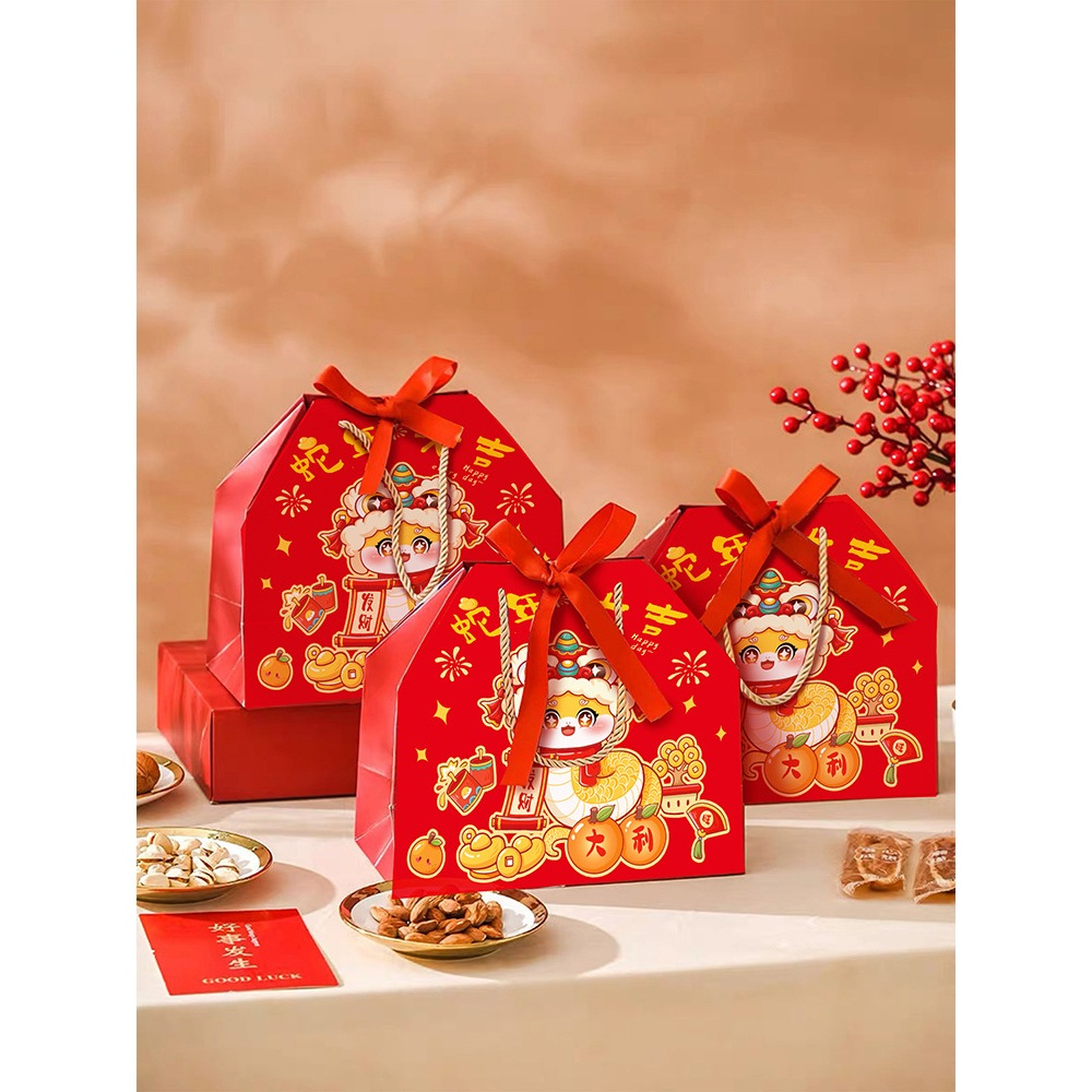 

Box Imlek Chinese New Year Barongsai - Kardus CNY dengan pita dan tali