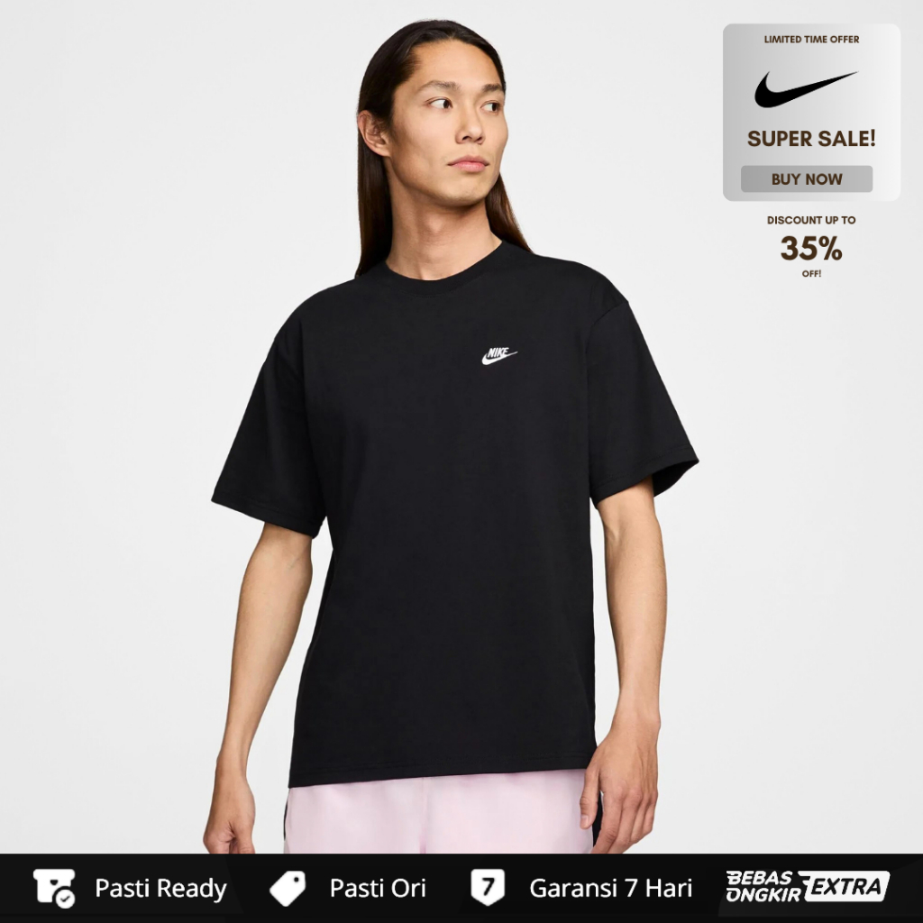 Kaos Nike Original Pria Nike Sportswear Short Sleeve Tee - Black