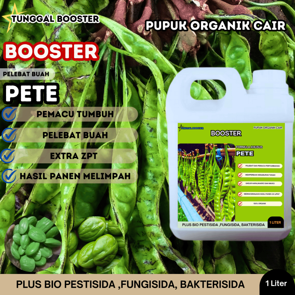 PUPUK ORGANIK CAIR TANAMAN PETE,BOOSTER PELEBAT DAN PERANGSANG BUAH PETE,MEMAKSIMALKAN HASIL PANEN
