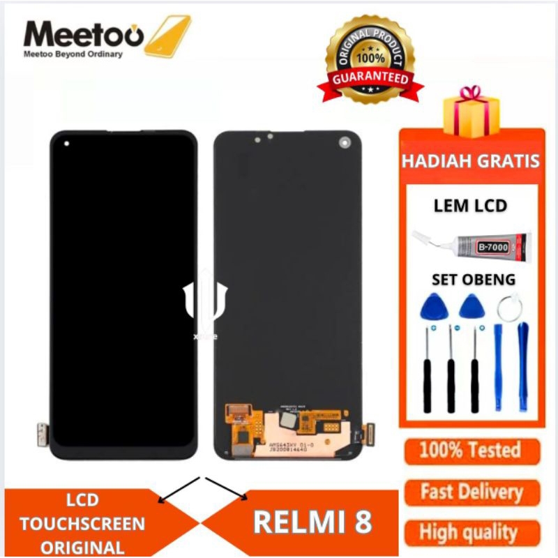 LCD TOUCHSCREEN RELMI 8 FULLSET ORIGINAL FREELEM OBENG