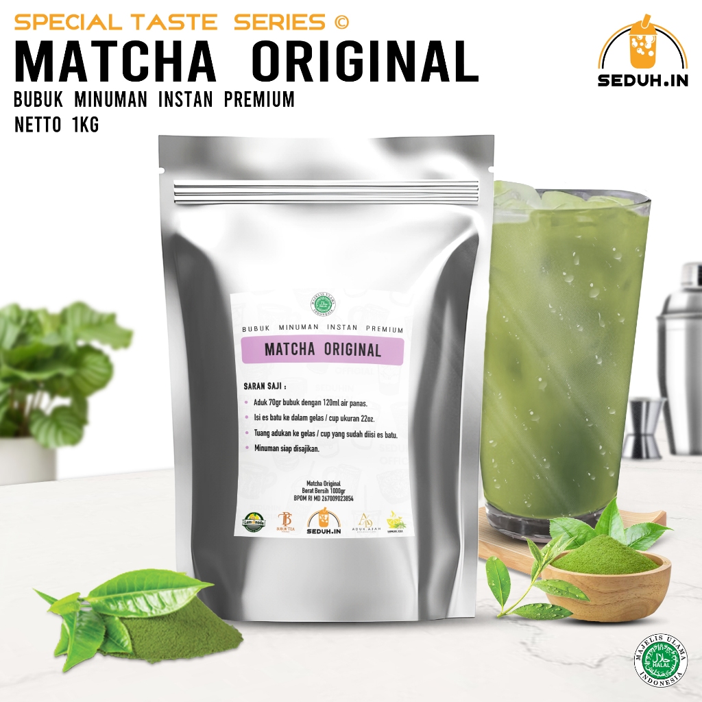 

Minuman Matcha Green Tea Original 1KG / Bubuk Minuman Premium