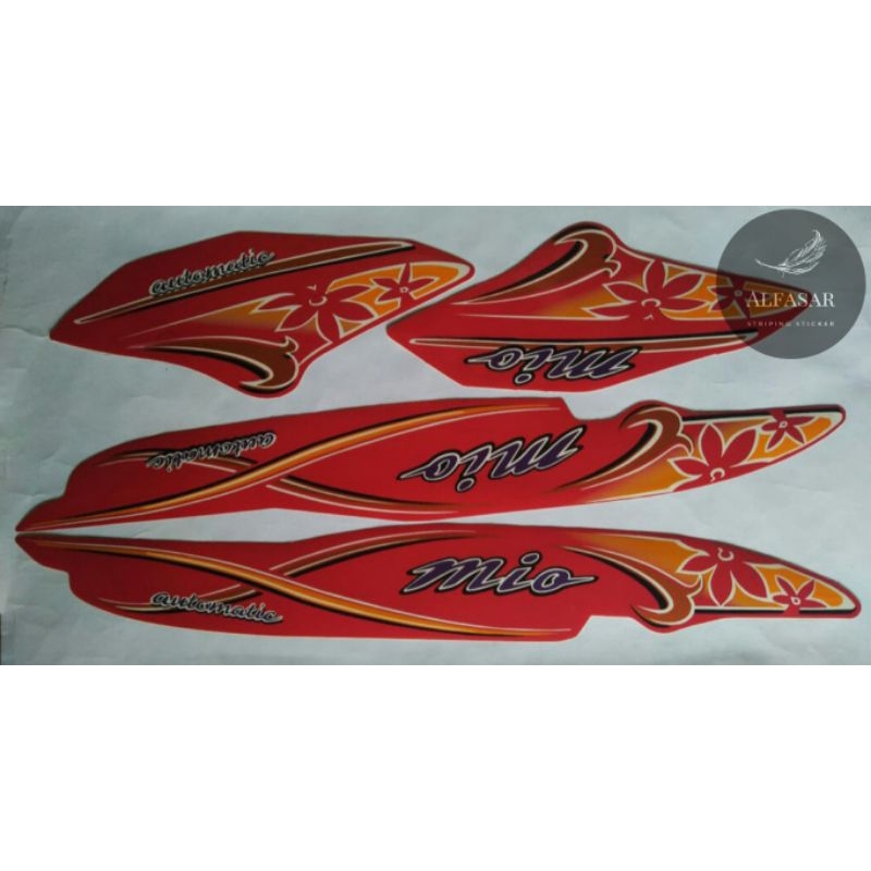 STICKER Striping YAMAHA MIO SPORTY 2004/05 Merah