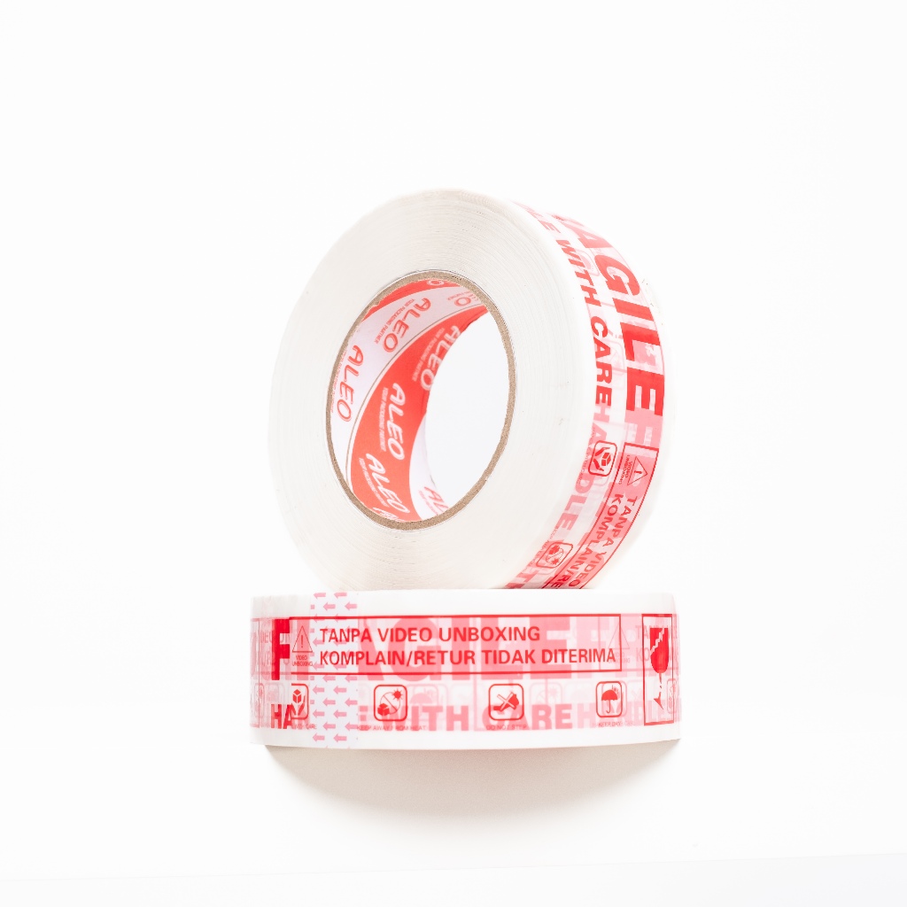 

Lakban Fragile Unboxing Jangan Dibanting 45mm x 300 Yard Wajib Unboxing JUMBO ALEO