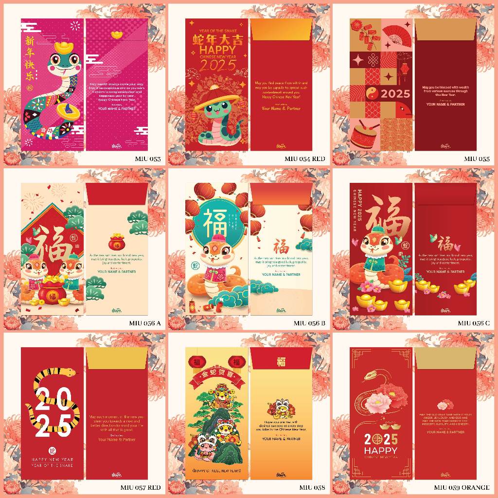 

Custom Angpao Imlek | Chinese New Year | Sincia - Tahun Ular | Year of the Snake (MIU catalog 7)