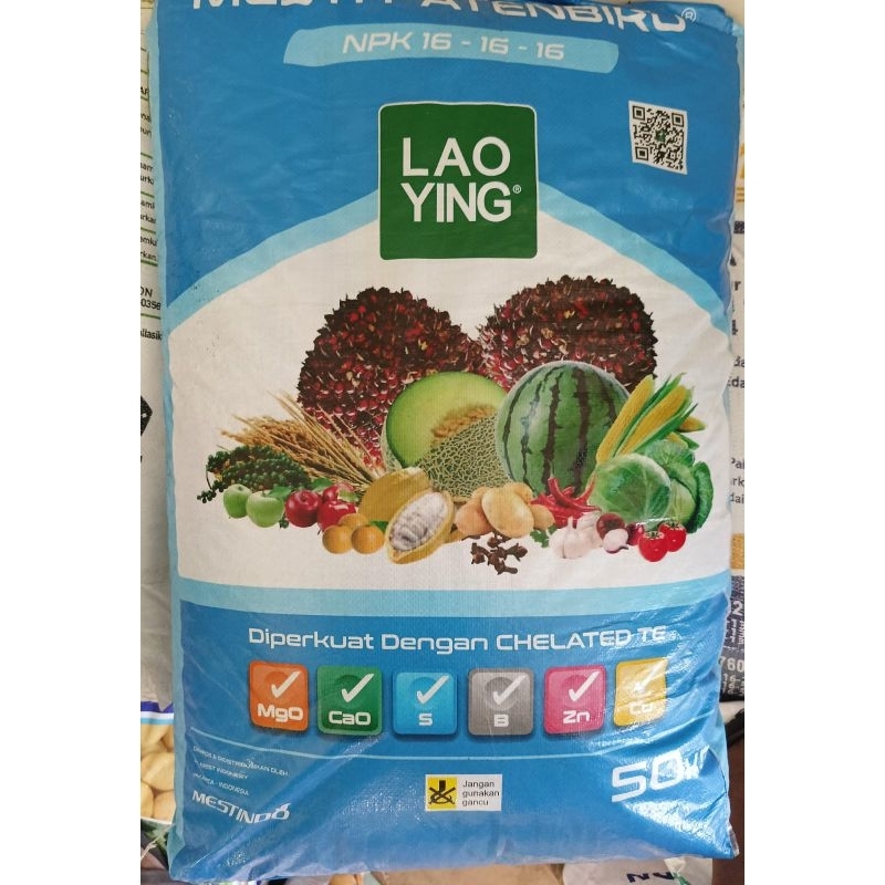 Pupuk NPK 16+16+16 LAOYING Kemasan 50 KG