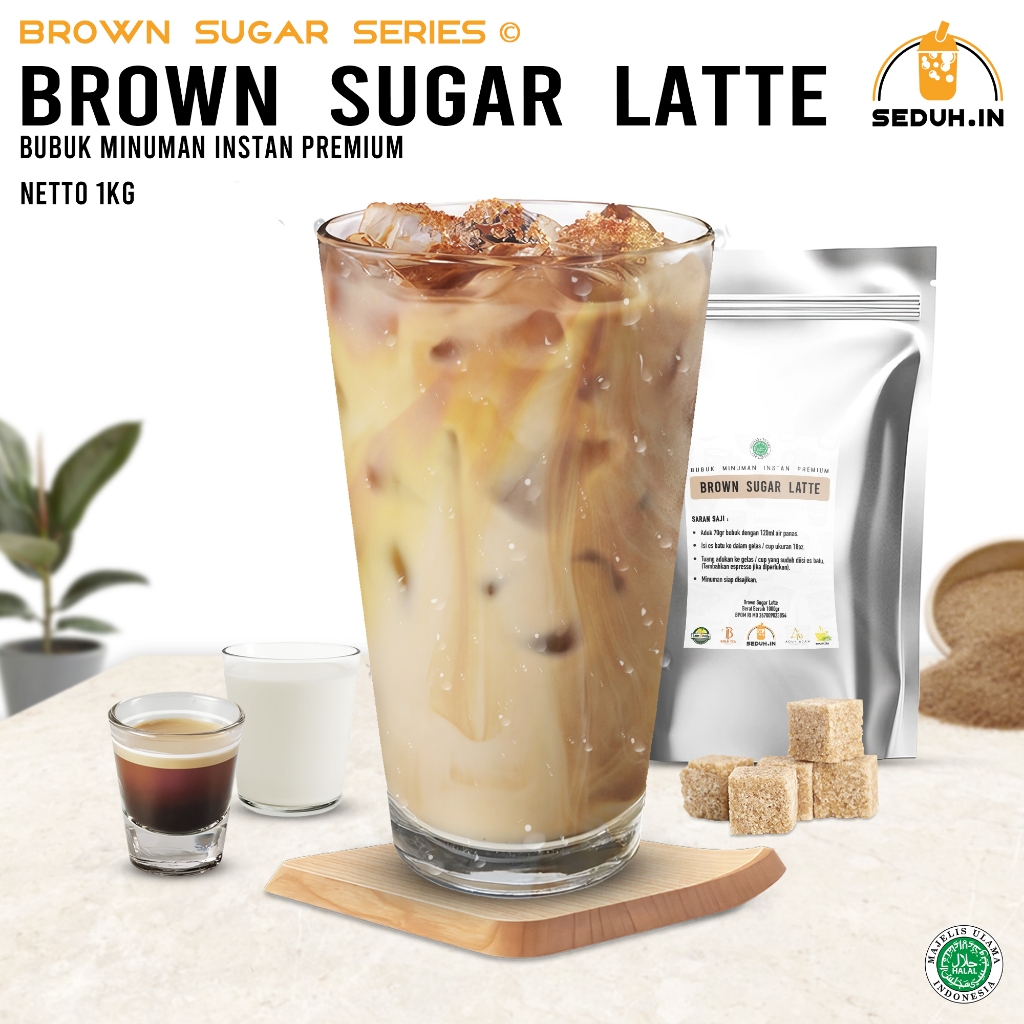 

SEDUHIN - OFFICIAL - BROWN SUGAR LATTE 1KG / BUBUK MINUMAN PREMIUM Tidak manis