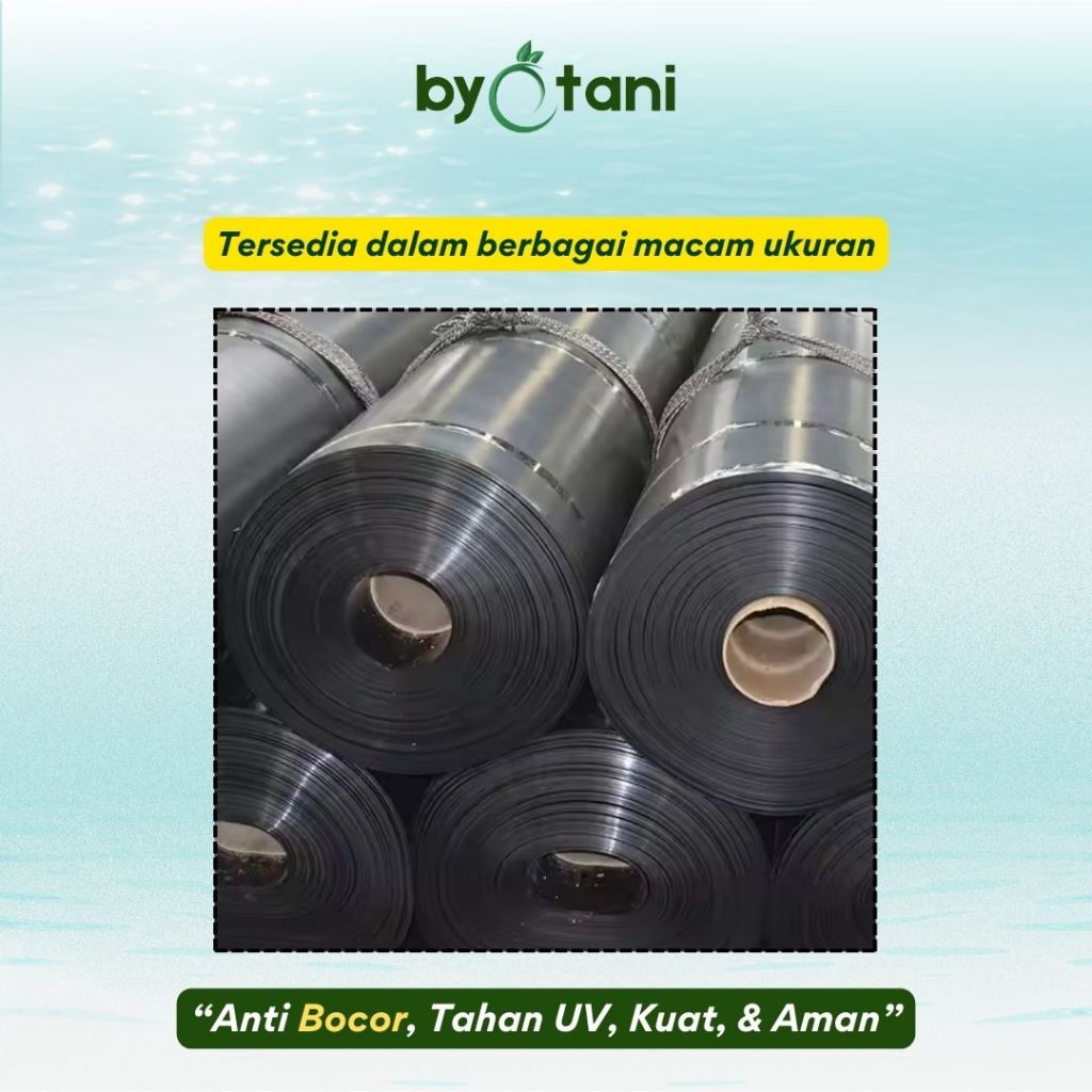 Plastik HDPE Geomembrane Tebal 300 Micron Lebar 4 Meter