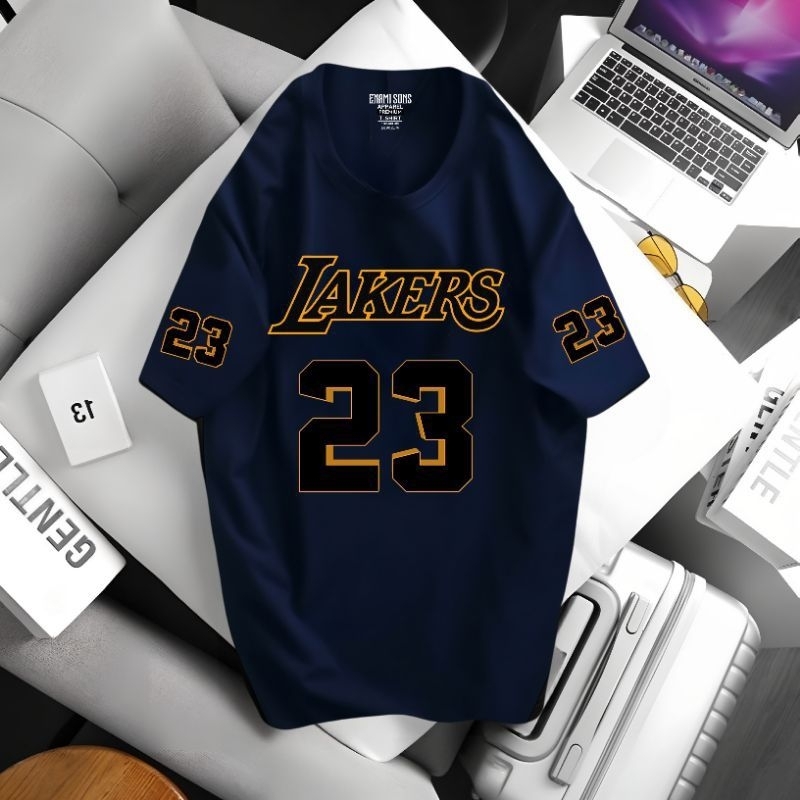 BestPromo Kaos Lakers Jersey Number 23 Katun Combed Original