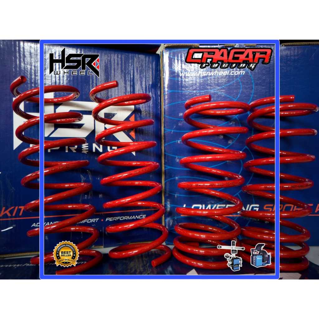 LOWERING KIT HSR RED TOYOTA AGYA 2014-2022 - Per Ceper Mobil Agya