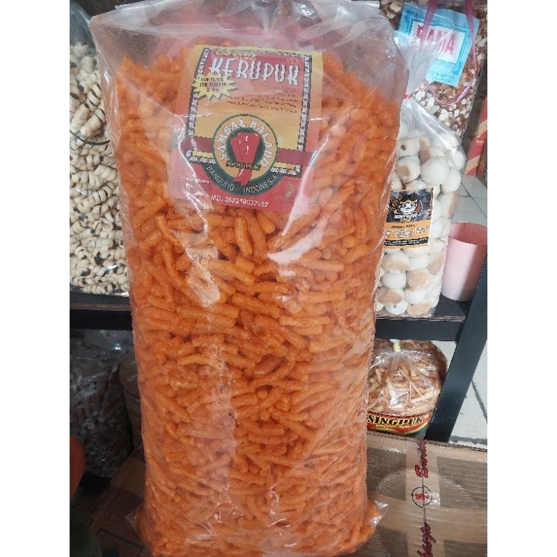 

Kerupuk Mini Pedas, isi 2kg Triwandi snack