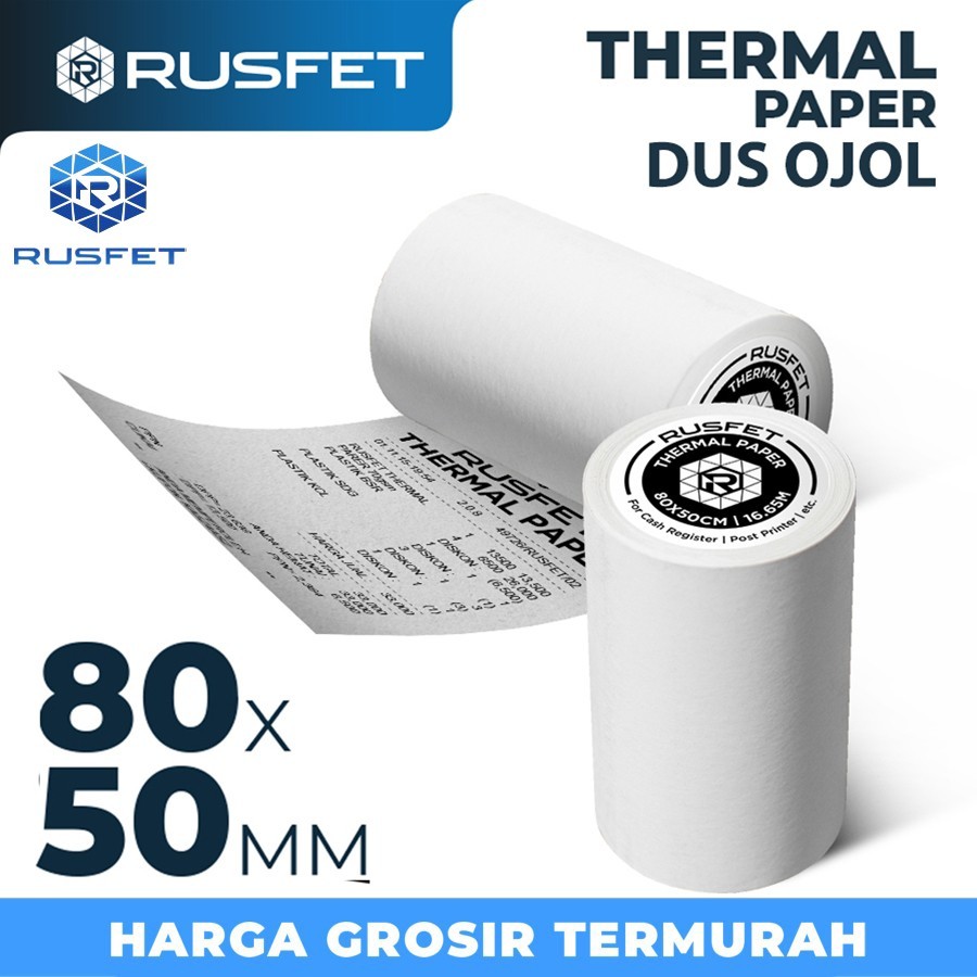 

Kertas Thermal Struk Kasir Paper Thermal 50x50mm Dus Ojol
