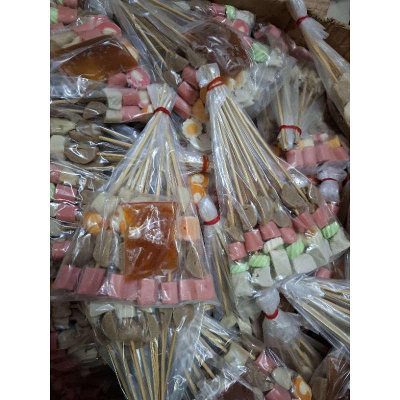 

sate seafood isi 10 tusuk free bumbu-sate seafood mix bakaran atau bbq