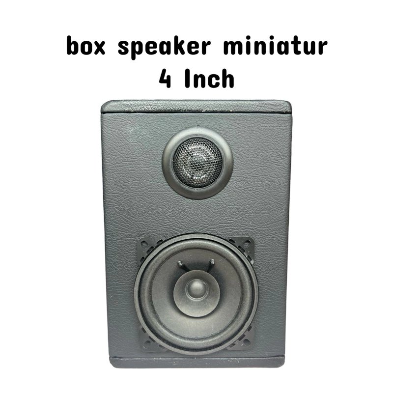 Box Speaker Miniatur 4 Inch + Tweeter 1,5 Inch Bahan MDF
