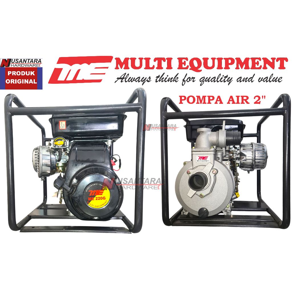 Mesin pompa air irigasi multi equipment 2 inch, gentong besar, mesin sedot air 2" multi equipment, p