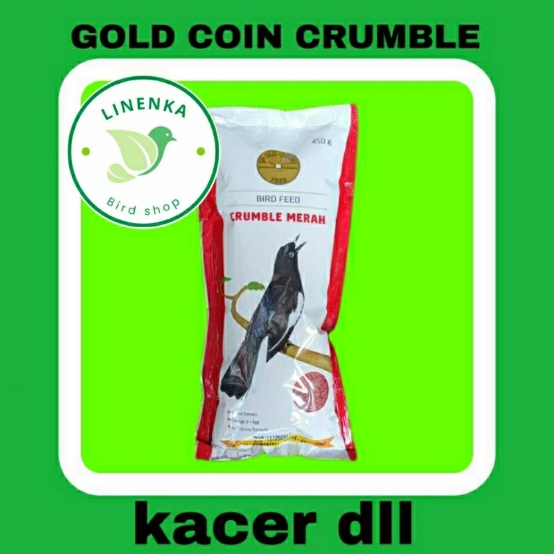 GOLD COIN PAKAN BURUNG KACER MURAI KUTILANG VOER BURUNG VOER MERAH