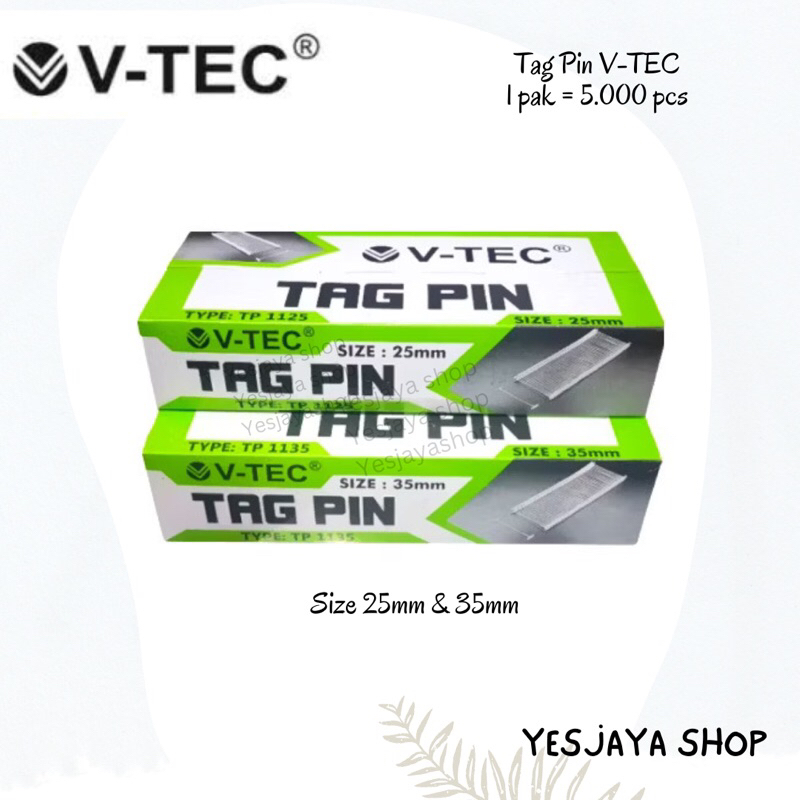 

{1 pak} Tag pin V-Tec 25mm / Tag pin V-Tec 35mm Grosir