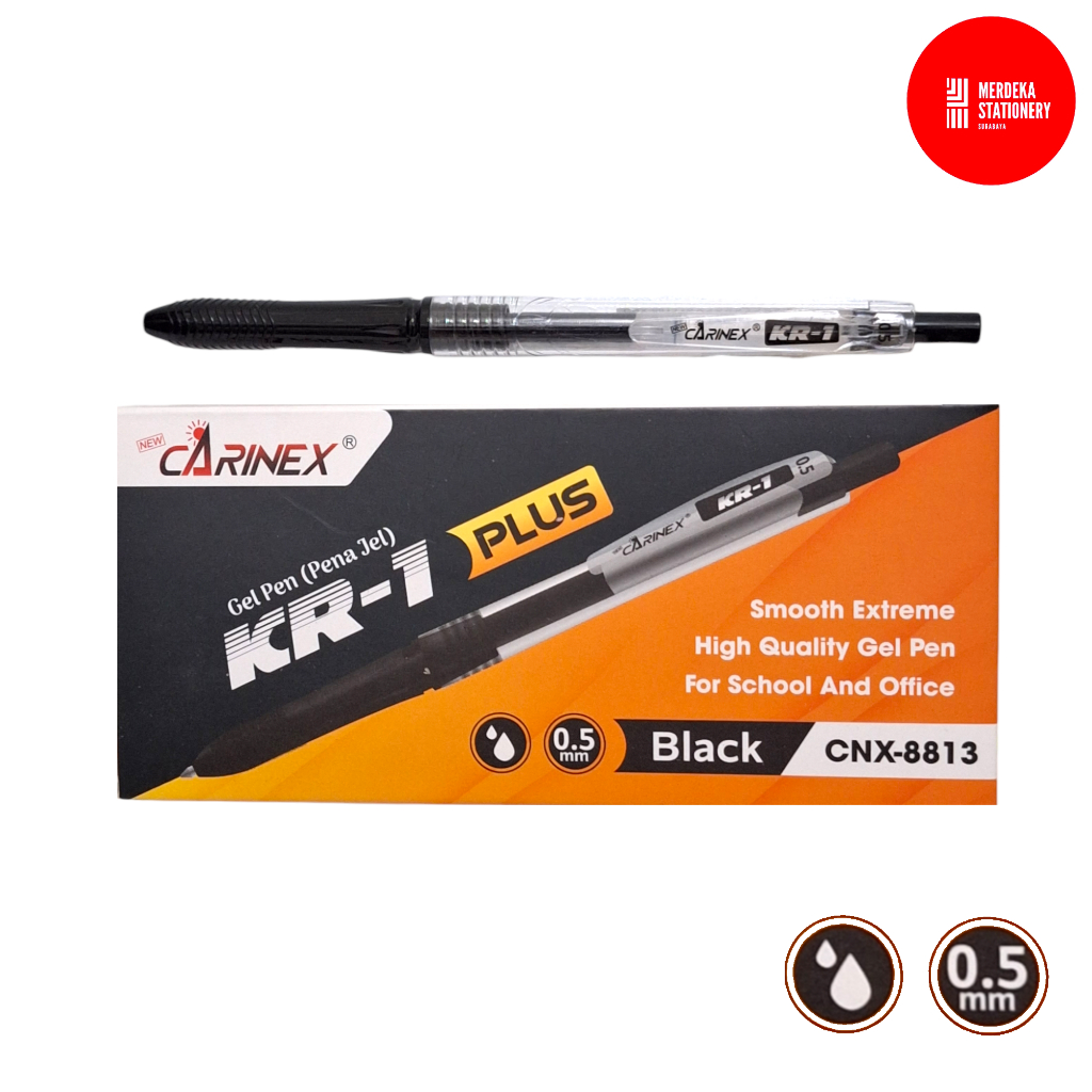 

(ISI 12)Pulpen/Bolpen/Ballpoint/Ballpen/Pena Gel Click Carinex CNX-8813 0.5 mm Mirip Cocoro Murah