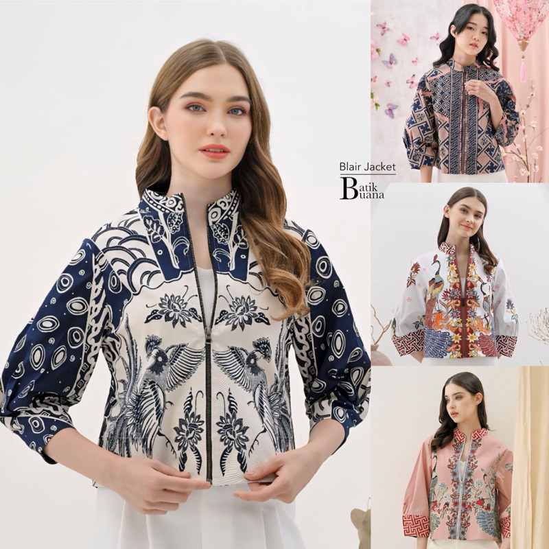 Jaket Batik Blair - Outer Batik Nita - Blazer Batik - Cardan- Atasan Batik Nita - Baju - Batik Cewek