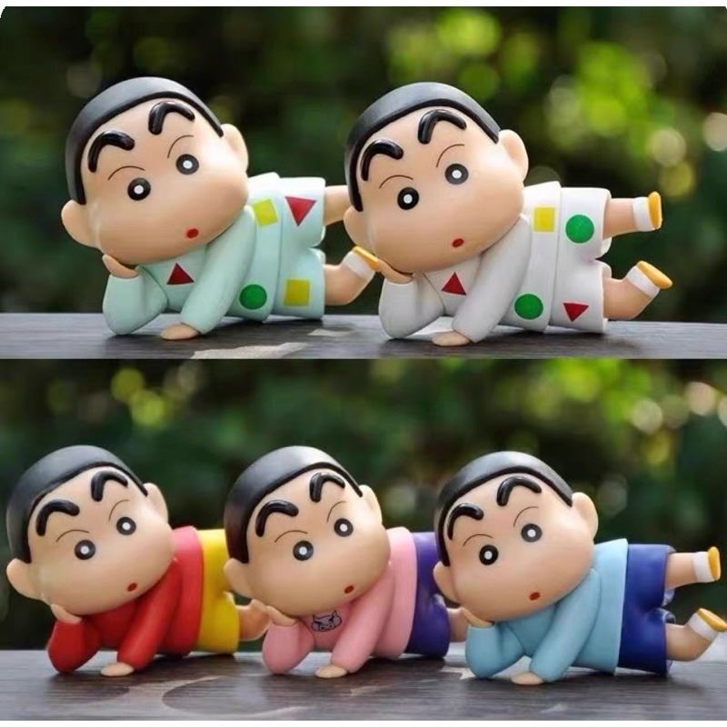 Action Figure CRAYON SHINCHAN harga satuan - Miniatur Pajangan Sinchan Topper Kue Sincan Baring