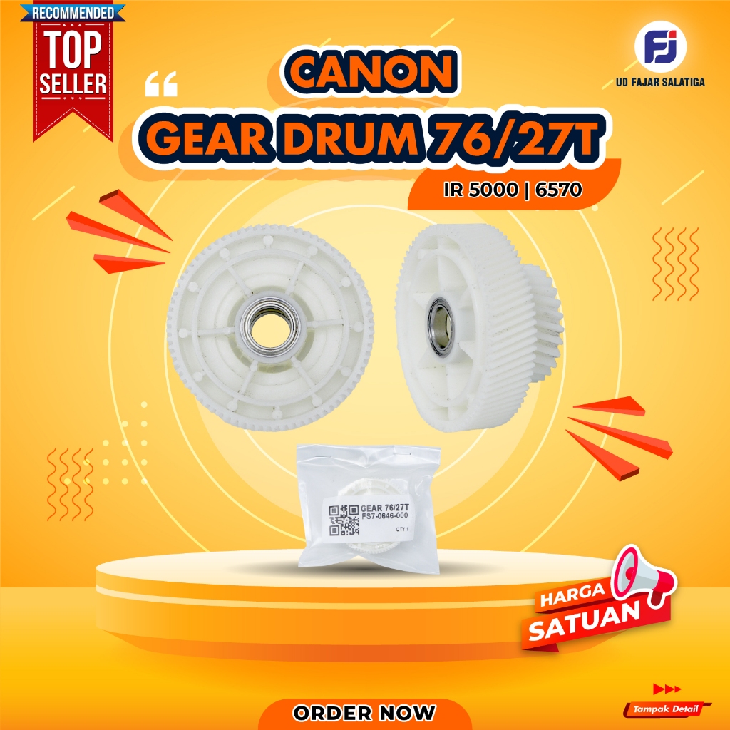 GEAR DRUM  27  76T CANON IR 5000 6570 SERIES