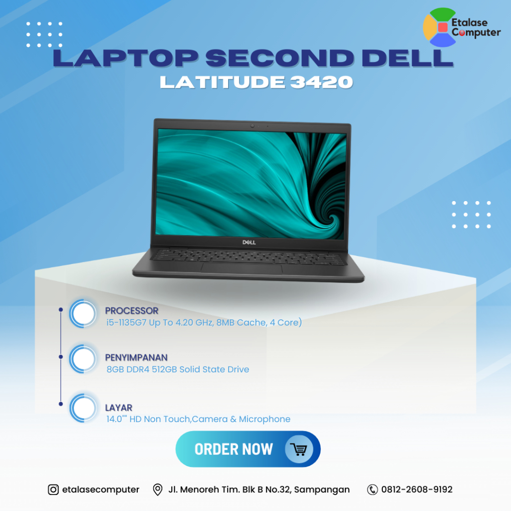 LAPTOP SECOND DELL LATITUDE 3420