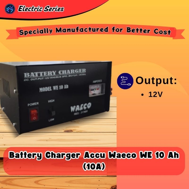 Battery Charger Accu/Cas Aki Waeco WE 10 AH