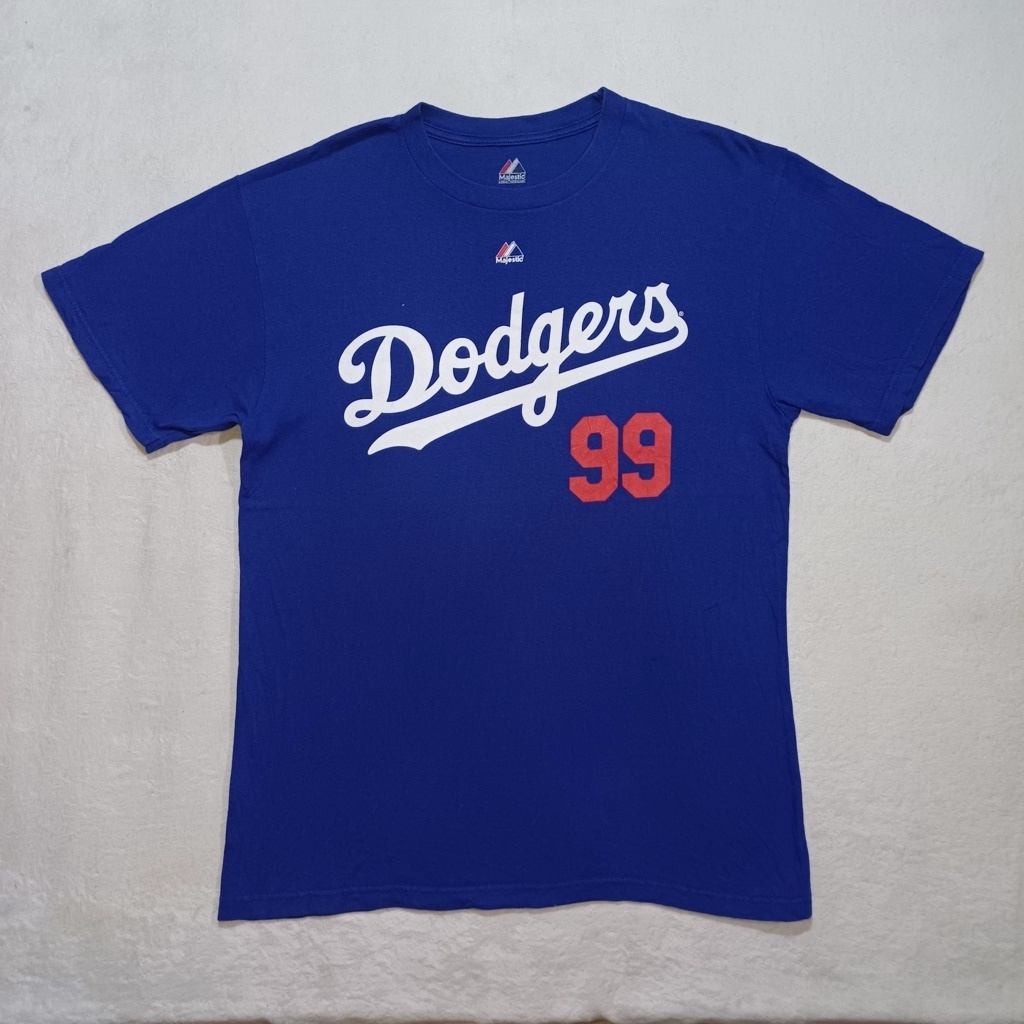 KAOS MAJESTIC DODGERS 99, SIZE M (SECOND BRANDED) BIRU, PT43
