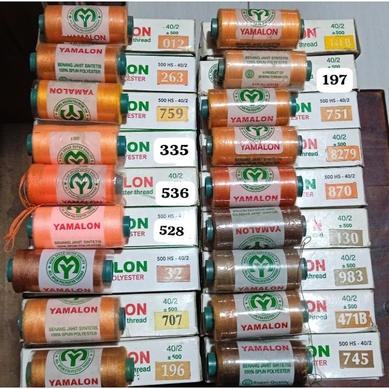 Benang jahit warna/ benang jahit yamalon perLusin