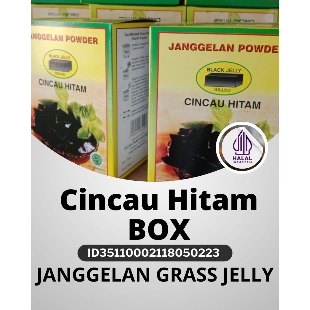 

JAMINAN MUTU..!! Bubuk Cincau Hitam Instan Powder Kemasan BOX isi 12 Sachet