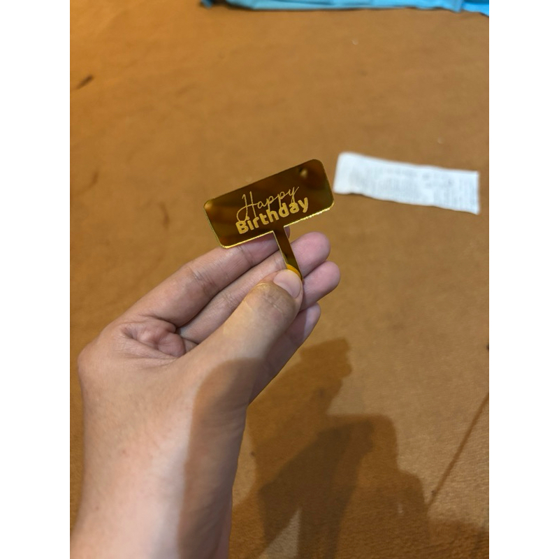 

topper birthday mini warna gold