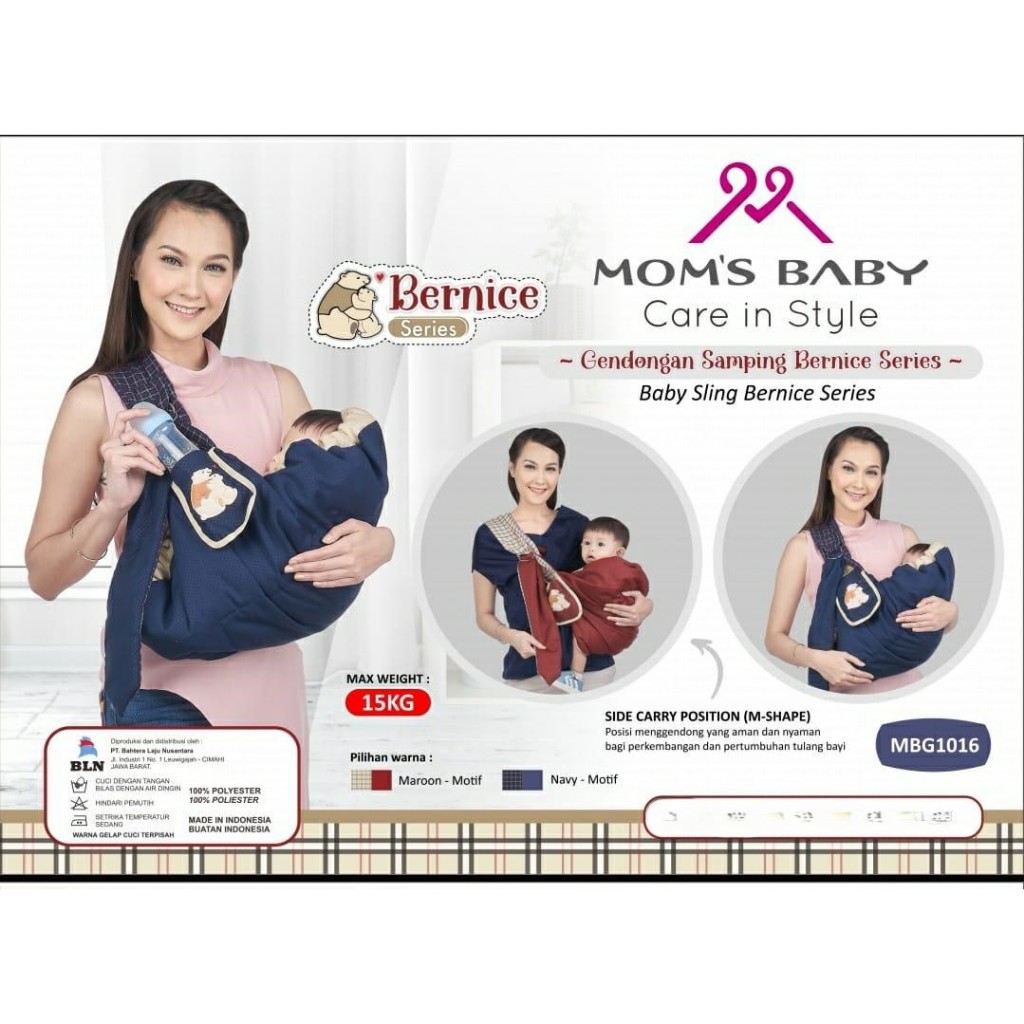 Moms Baby Gendongan, Selimut dan Tas Bernice Series