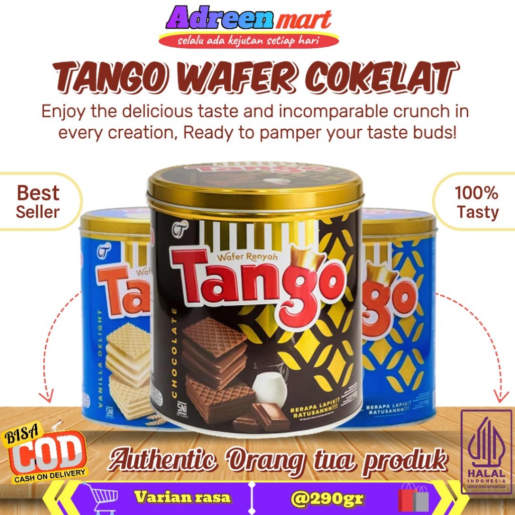 

TANGO WAFER KALENG RASA COKLAT | VANILA