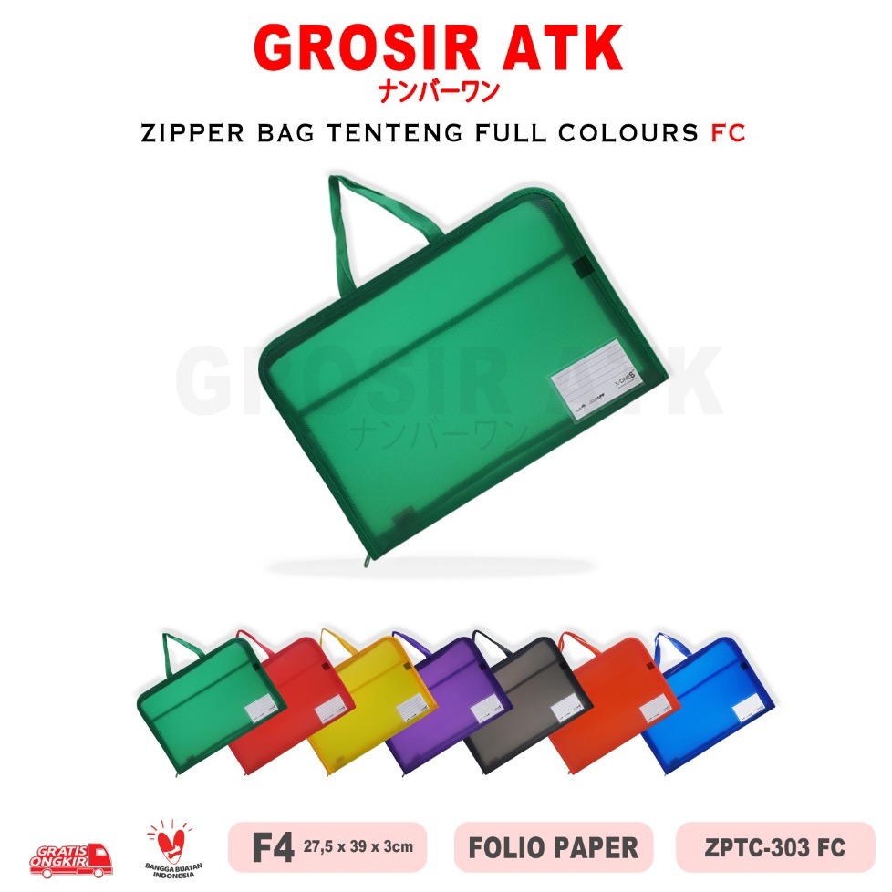 

Grosir ATK - ZIPPER BAG TENTANG FULL COLOURS F4 FOLIO / ZPTC-303FC (SATUAN)