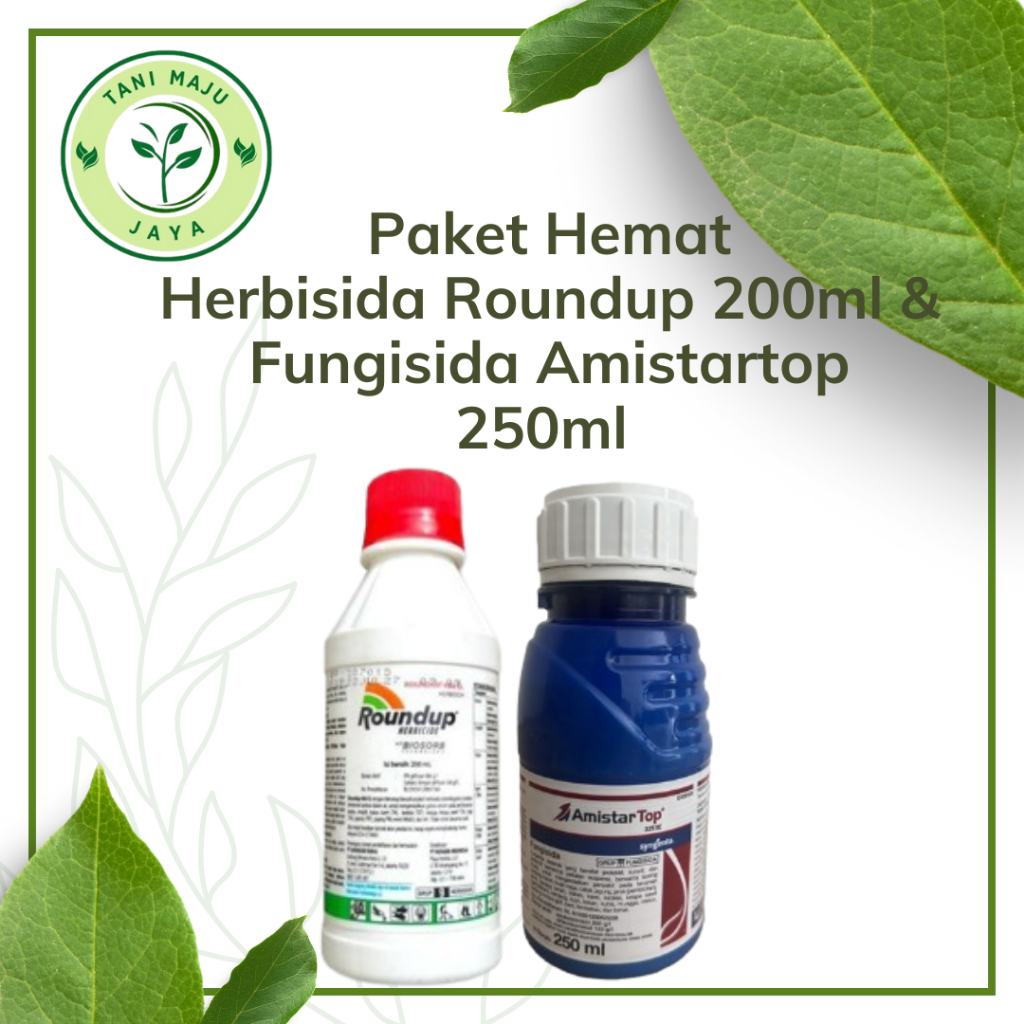 Paket Hemat Herbisida Roundup 200ml & Fungisida Amistartop 250ml Obat Tanaman