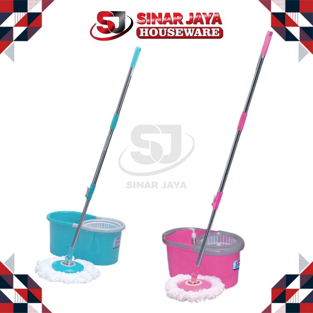 Livina Spin Mop Lion Star/Alat Pel Lantai/Tongkat Pel