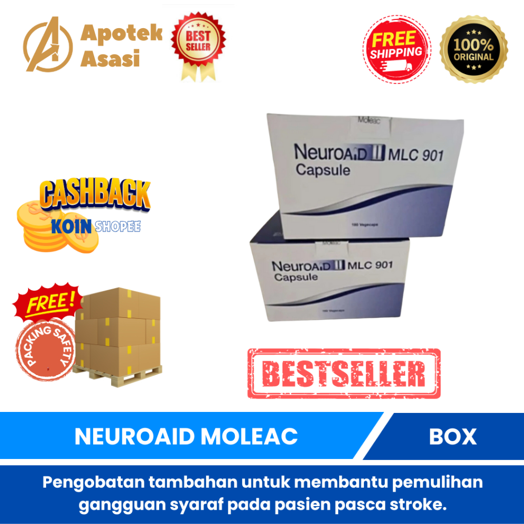 Neuroaid II MLC901 Per box isi 60 Kapsul / Neuroaid BOX/ Neuroaid Moleac / neuroaid original