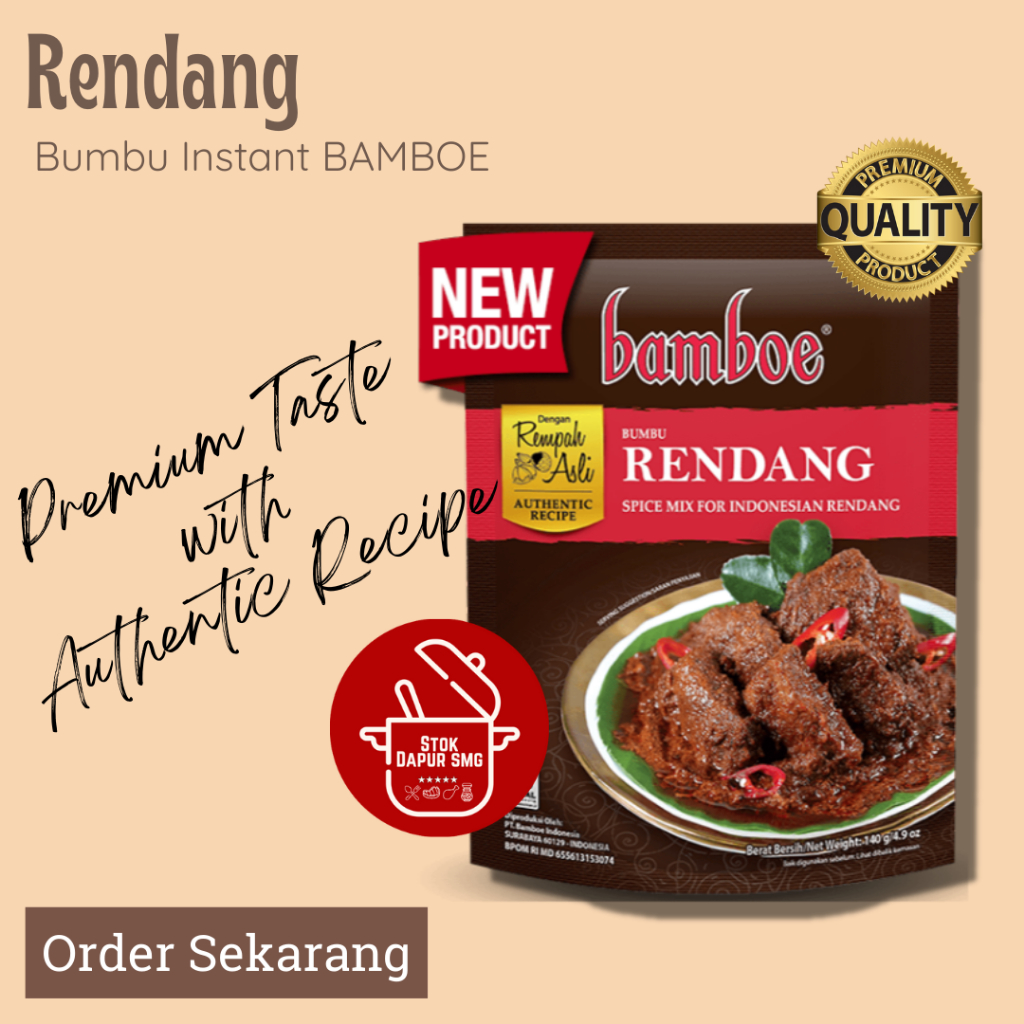 

BAMBOE Premium Taste Bumbu Masak Instan RENDANG 140gr