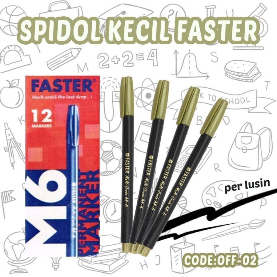 

Spidol Kecil Faster Hitam 1 Box 12 PCS