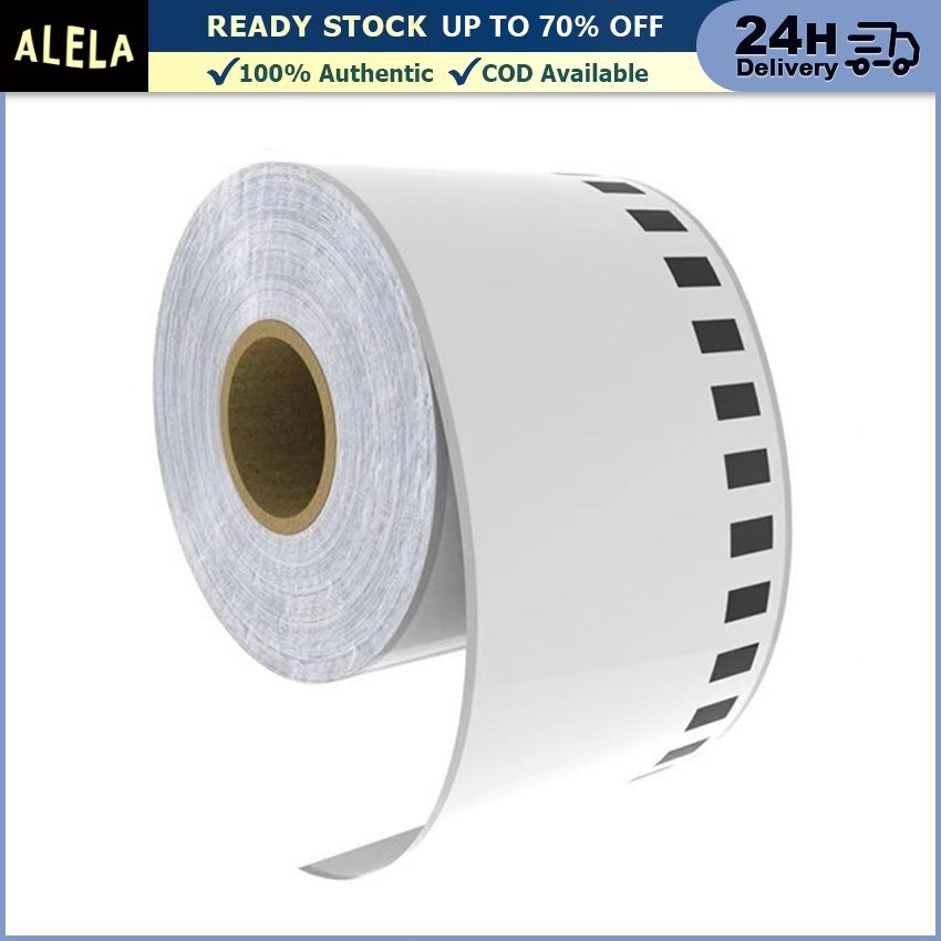 

DK-22205 Label Thermal Kertas Refill Stiker Kertas Continuous Label Tape Ukuran 62 mm x 30 Meter