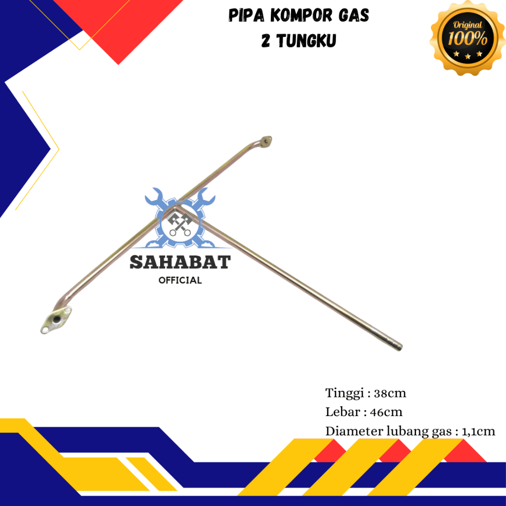 PIPA CEROBONG KOMPOR GAS 2 TUNGKU UMUM / MODEL 2 KUPING