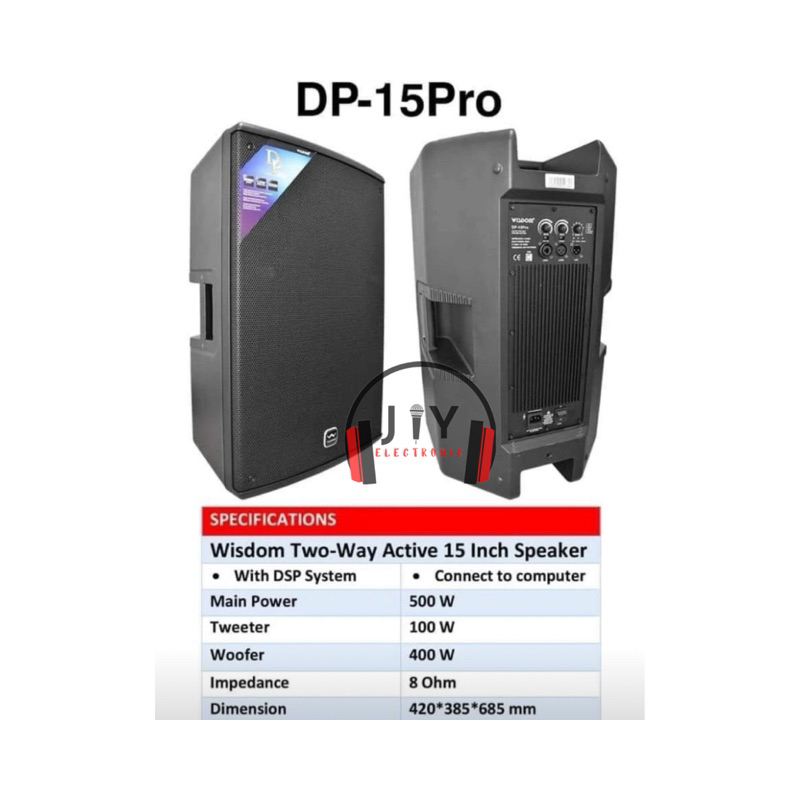 Speaker Aktif Active 15 inch Wisdom DP-15 Pro DP 15 Pro DP15Pro (1set)