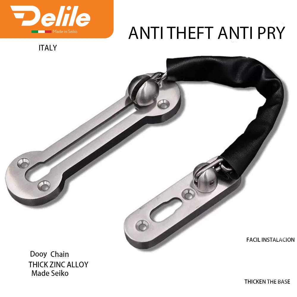 Penahan Pintu Kunci Apartemen Dan Hotel DELILE Door Guard Gembok Pengunci Grendel