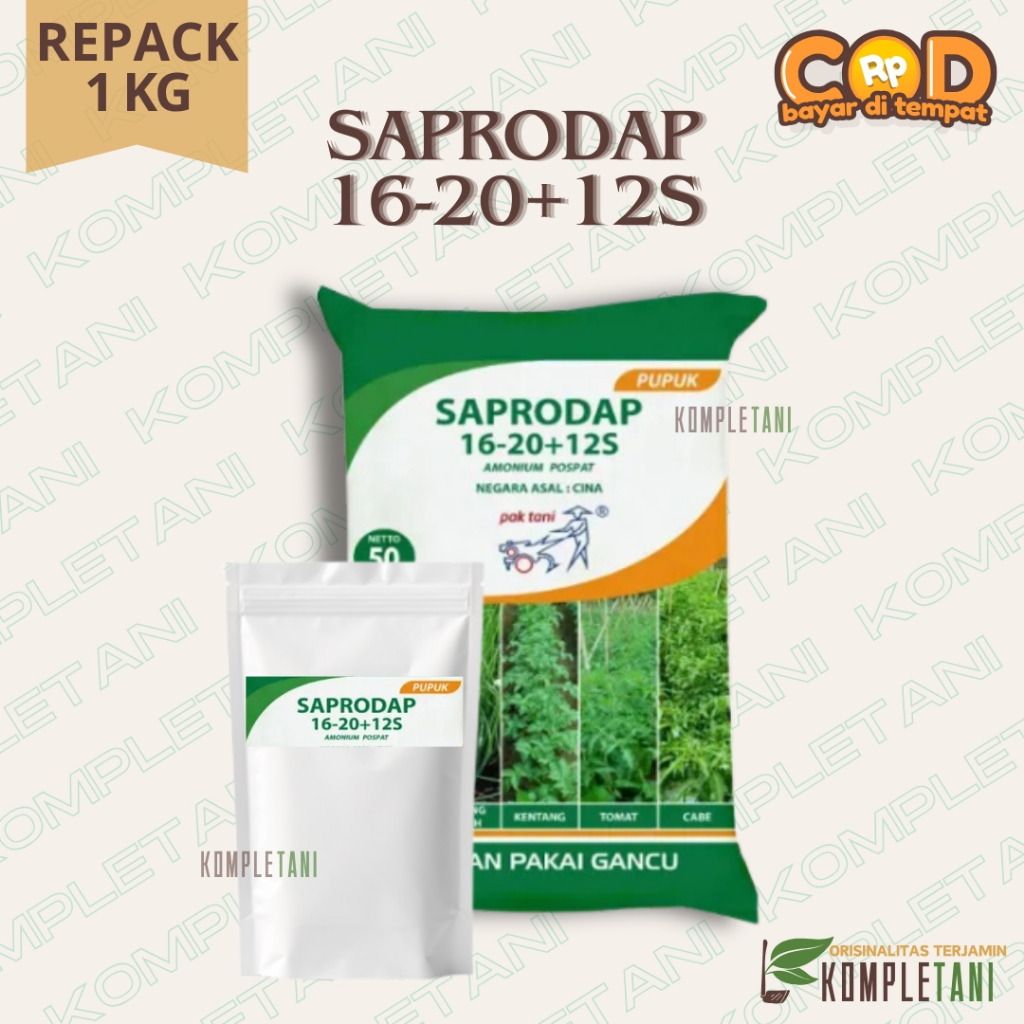 [Pupuk] Saprodap (1 KG) Granular dan Pupuk Majemuk Pak Tani - Formula Pupuk Sintetis untuk Tanaman S