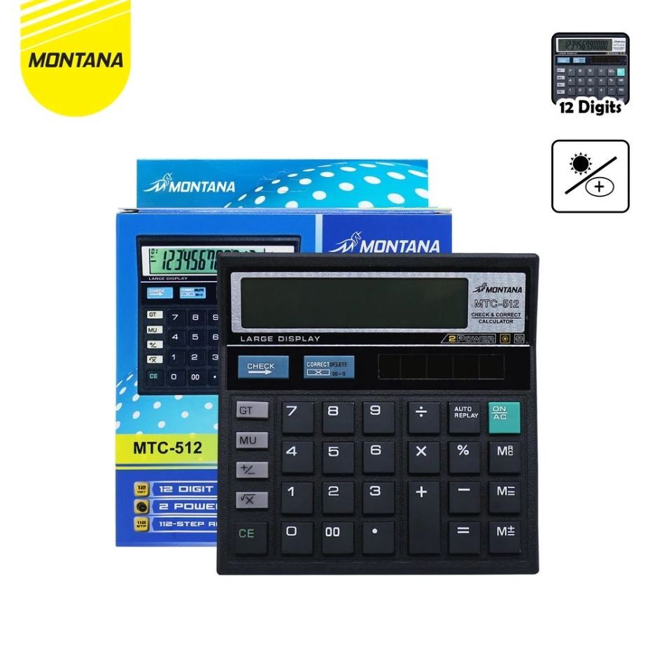 

Kalkulator calculator Montana MTC512 12 digit kualitas terbaik Original Montana